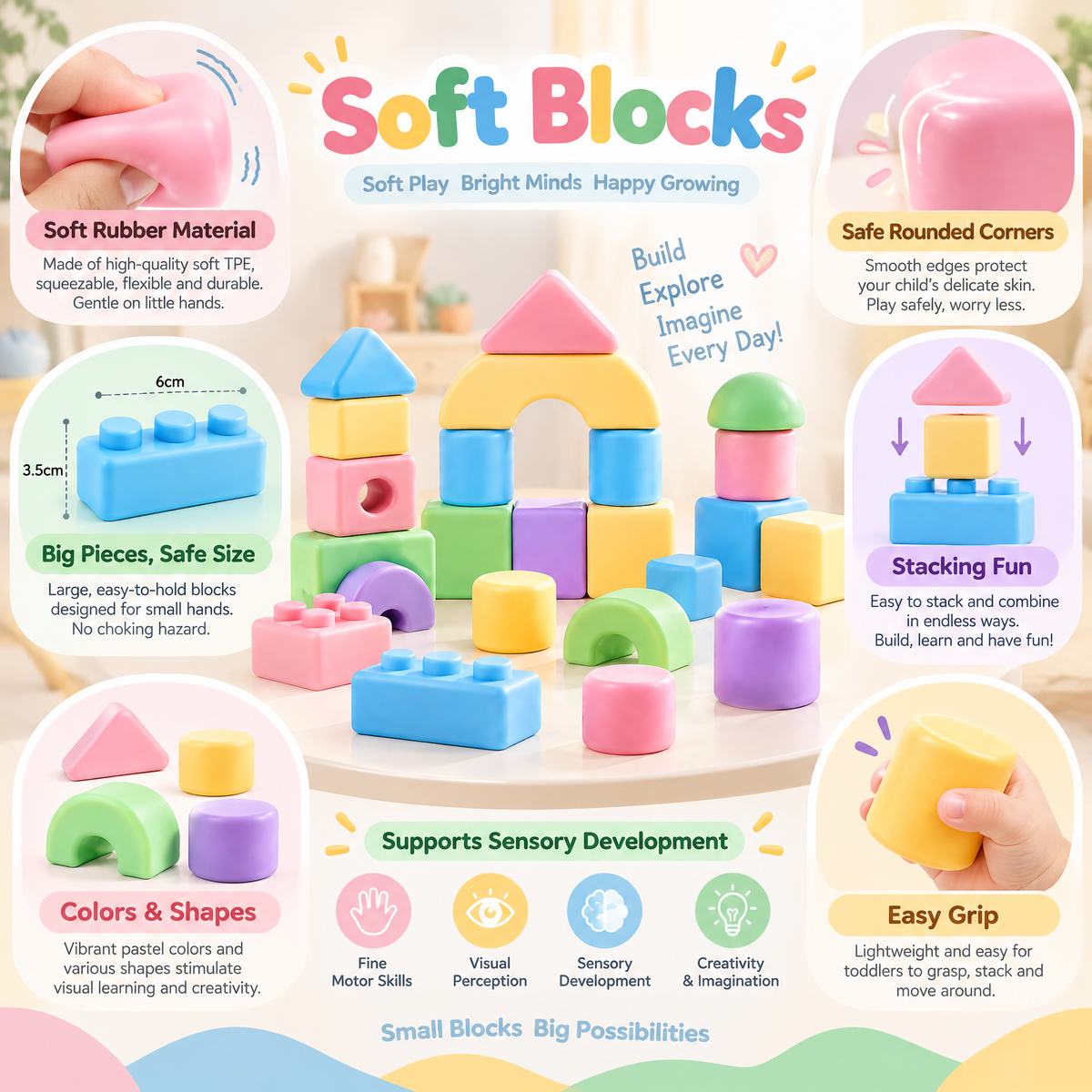 Norvalden™ Soft Color First Building Blocks