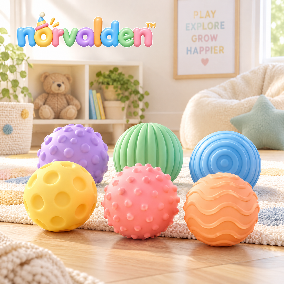 Norvalden™ Textured Sensory Discovery Balls