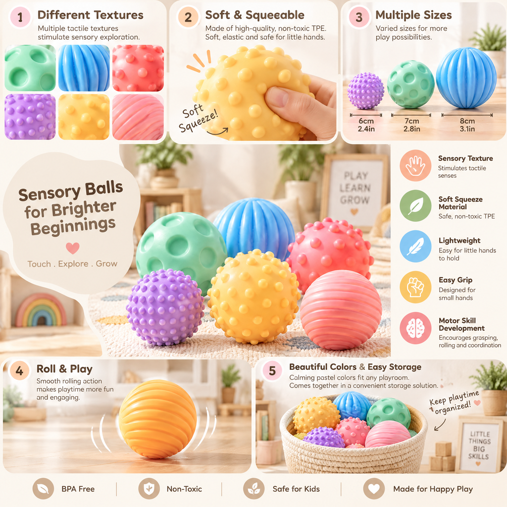 Norvalden™ Textured Sensory Discovery Balls
