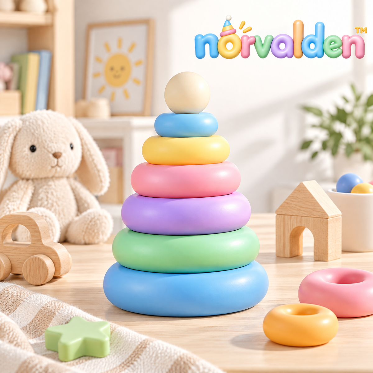 Norvalden™ Rainbow Balance Stacking Rings