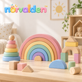 Norvalden™ Pastel Wooden Rainbow & Shape Set