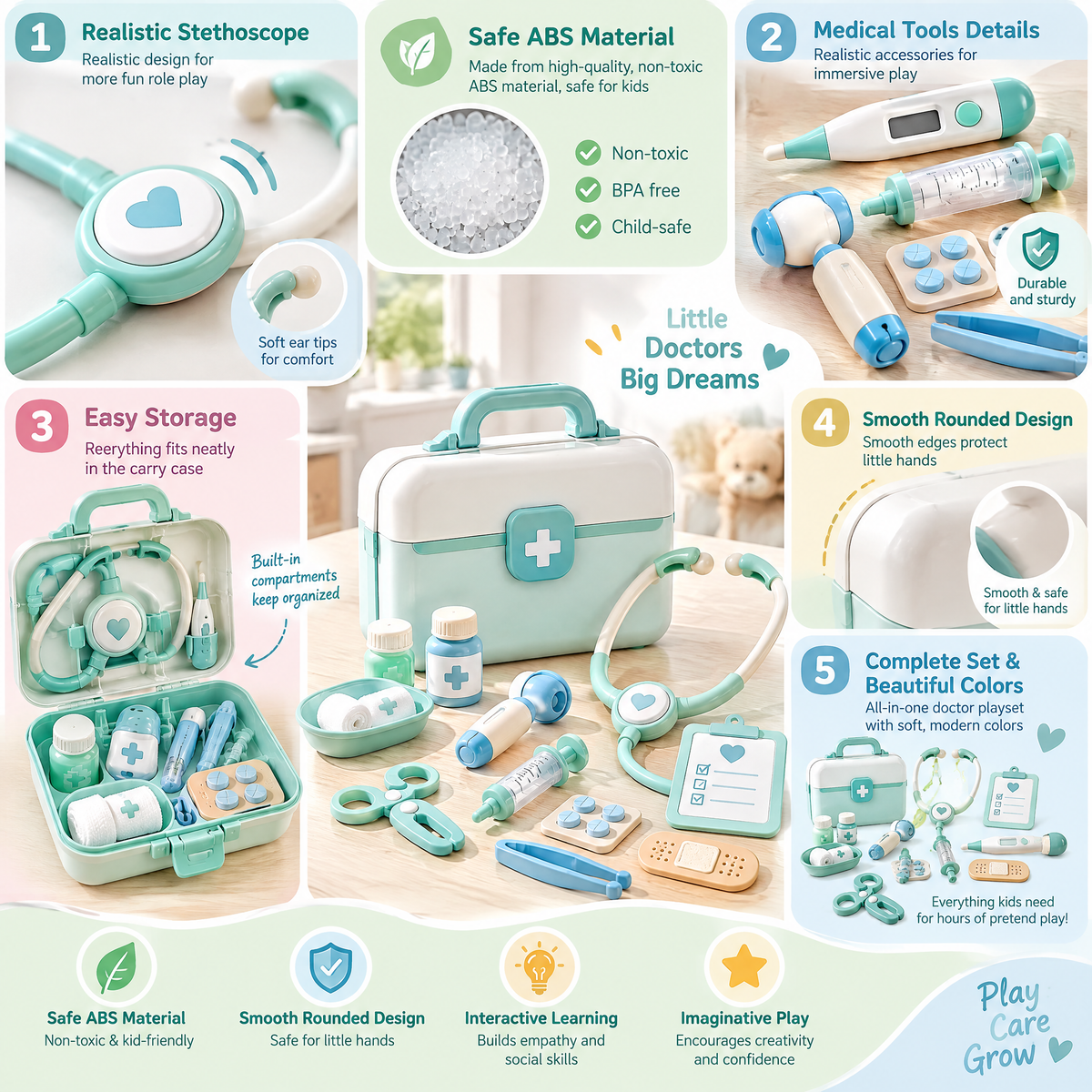 Norvalden™ Pretend Play Doctor Kit