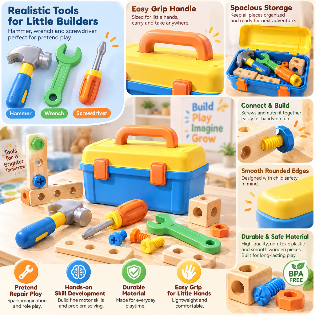 Norvalden™ Kids Tool Box Play Set
