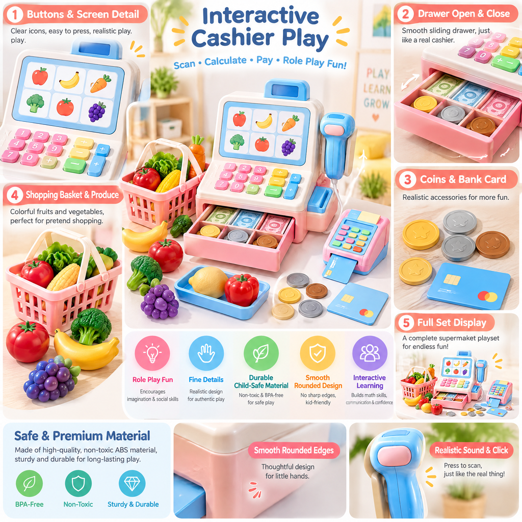 Norvalden™ Grocery Store Cash Register Play Se