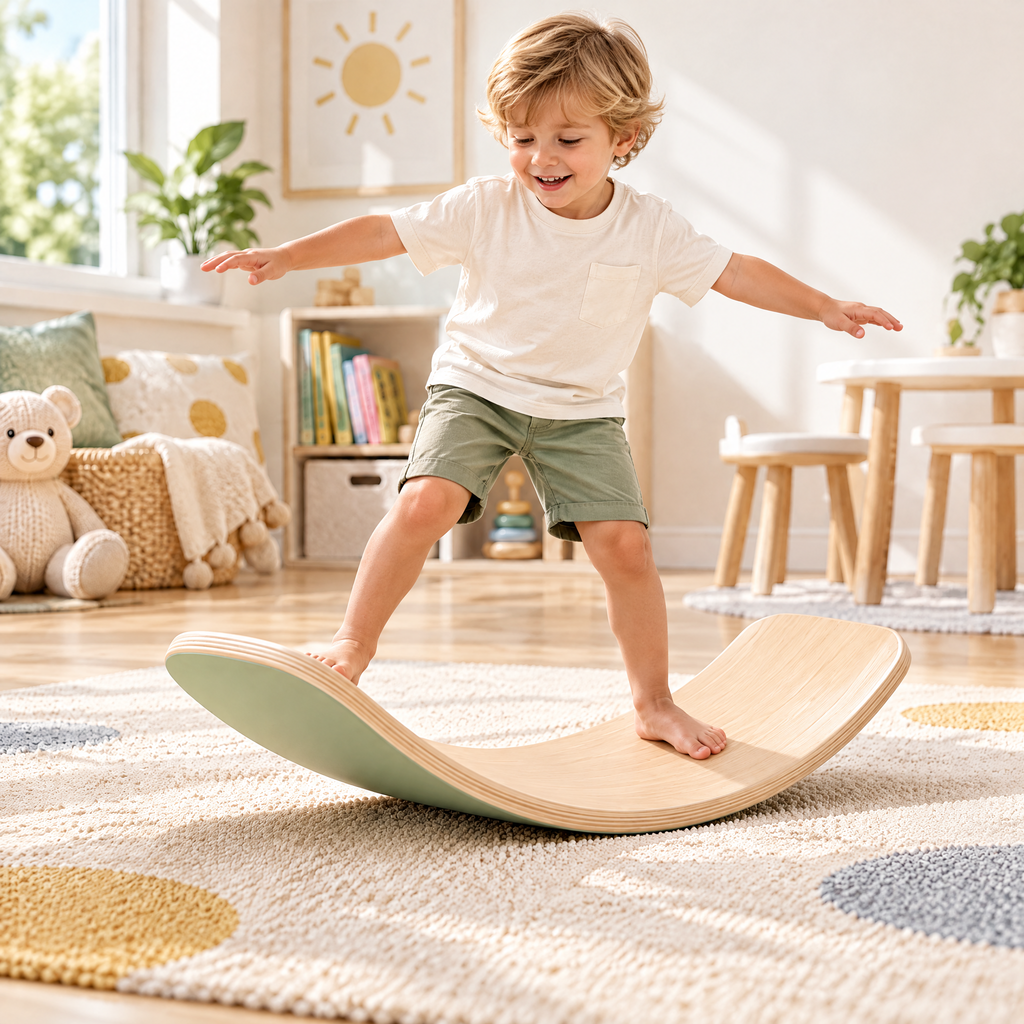 Norvalden™ Wooden Wobble Balance Board