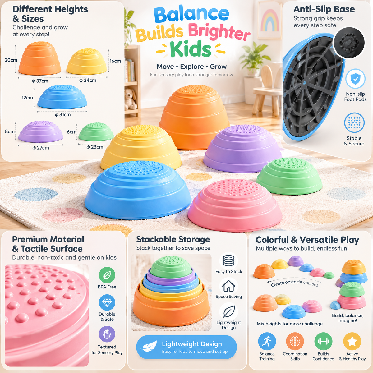 Norvalden™ Balance Stepping Stones Set